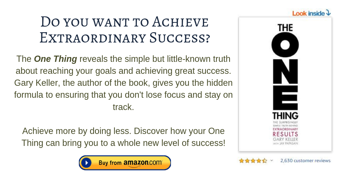 The ONE Thing ad footnote