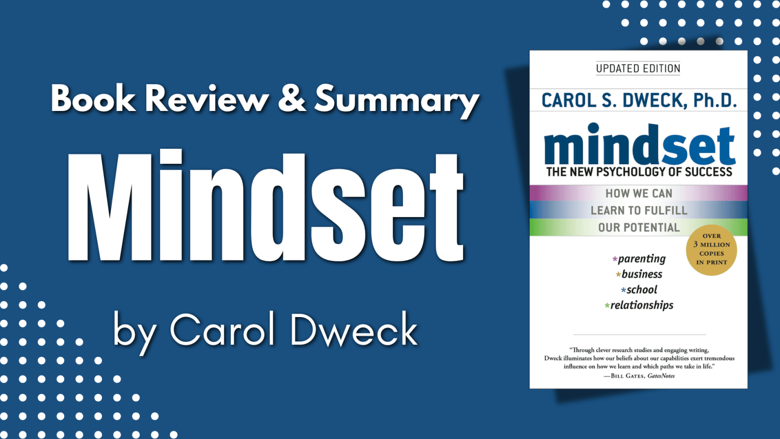5 Lessons from Mindset by Carol Dweck blog image